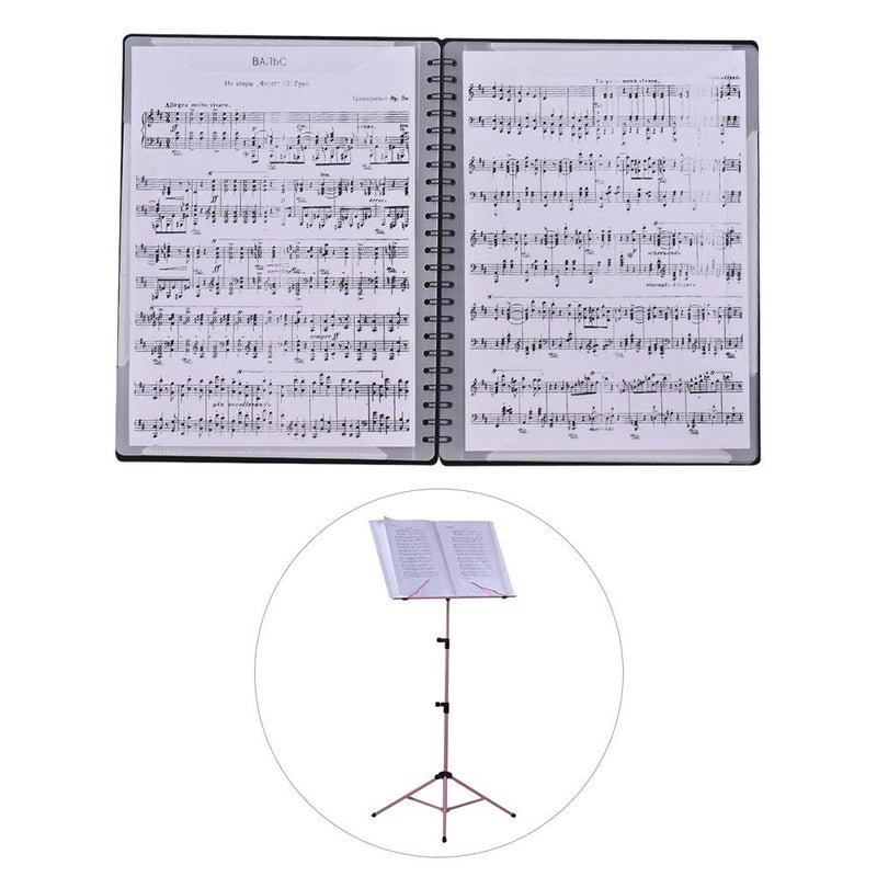 KingPoint Music Sheet File Paper Storage Folder Creative Change Spectrum Folder A4 Letter Size Double Side Sheet Music Folder File for Holding Sheet Music and Files Etc (Black) - Image 2